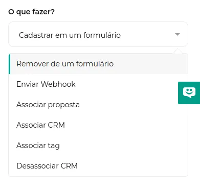 Opções de O que fazer