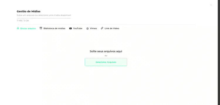 Gravação deletando o vídeo na Biblioteca de Mídias