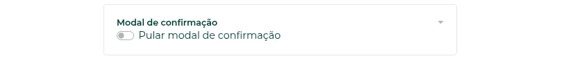 Opção do modal de confirmação