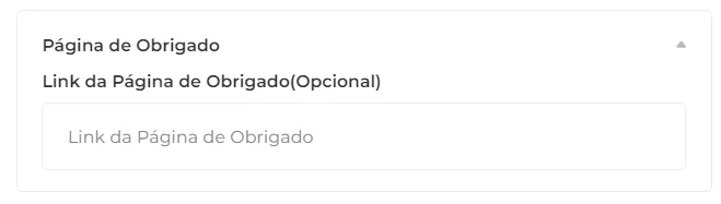 Opção de página de obrigado do upsell