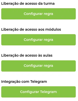 As três opções de liberação