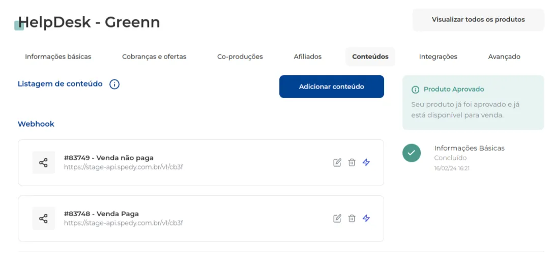Integração com a Spedy criada no produto