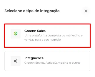 Lista de integrações com a Greenn Sales