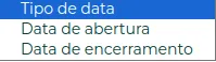 Filtro Tipo de Data