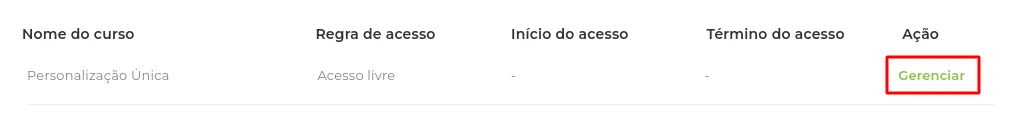 Botão Gerenciar