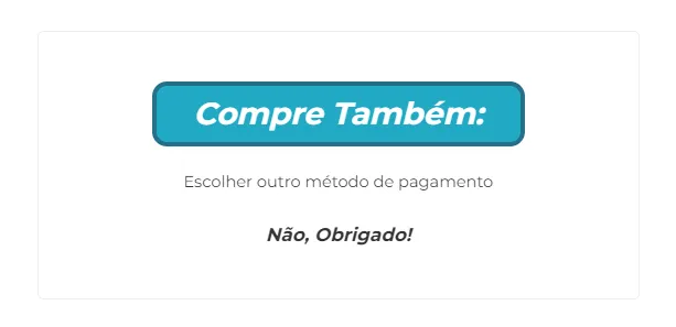 Pré-visualização do botão de upsell no topo da tela