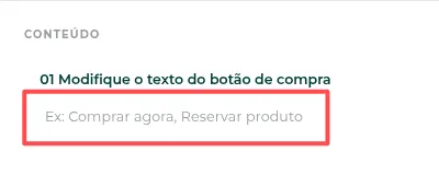 Checkout com o texto personalizado no botão de compra