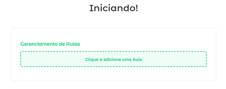 Botão Nova Aula