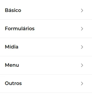Tela da Greenn Sales: Na aba Componentes você poderá adicionar informações em sua página, sendo elas