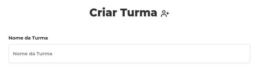 Campo Nome da Turma
