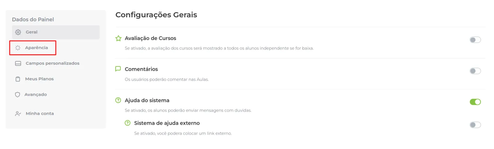 Aba Aparência