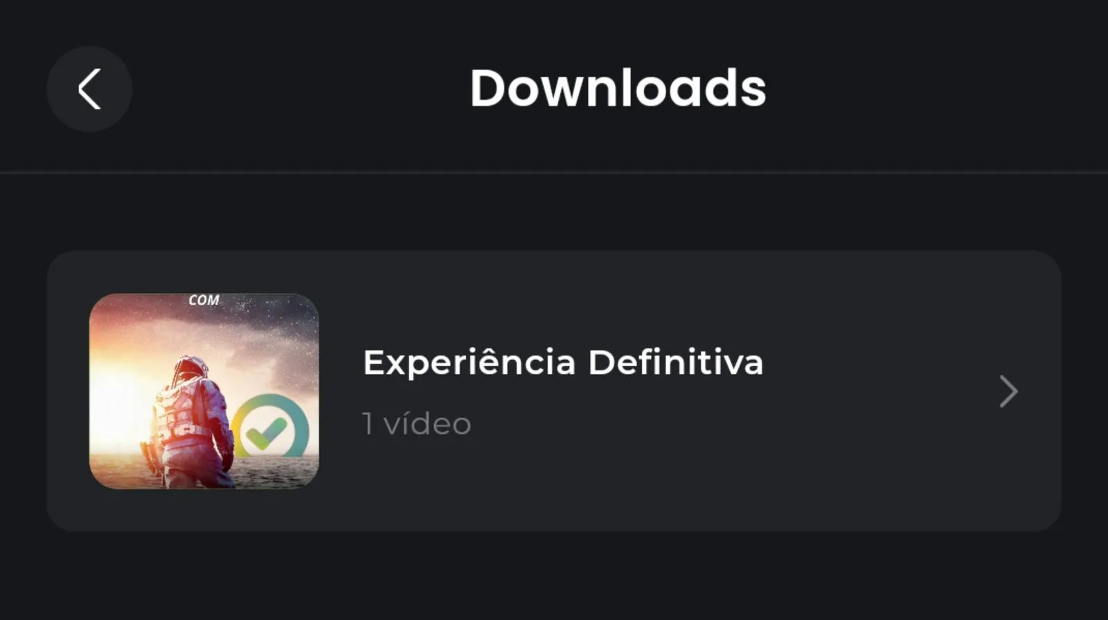 Curso na lista de downloads