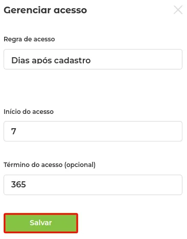 Botão Salvar