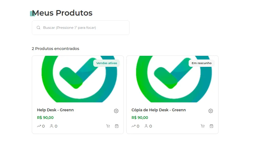 Produto duplicado na lista
