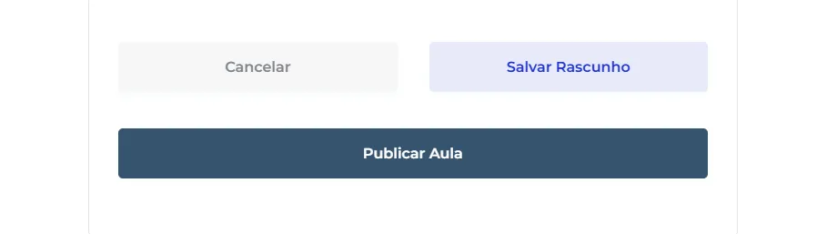 Botão Publicar aula
