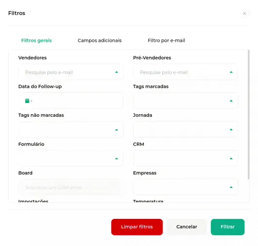 Filtro de um campo adicional com o valor da resposta