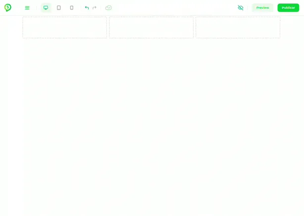 Tela da Greenn Sales: Primeiro vamos inserir o Componente de imagem dentro de uma Coluna em Branco