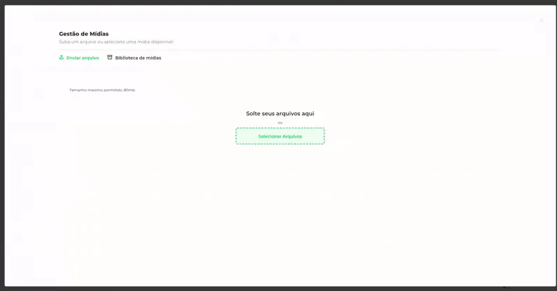 Gravação adicionando o arquivo à aula