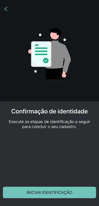 Tela de início do processo de verificação