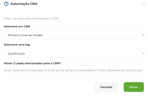 Tela do passo: Selecione também se o cliente receberá uma Tag