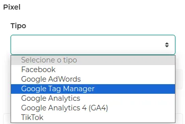 Lista de pixels com o Google Tag Manager