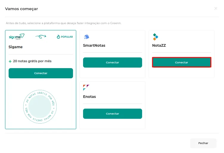 Notazz na lista de plataformas de nota fiscal