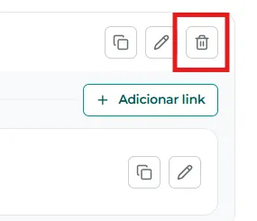 Ícone de lixeira para desativar a oferta