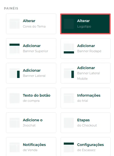 Campo de upload do logotipo