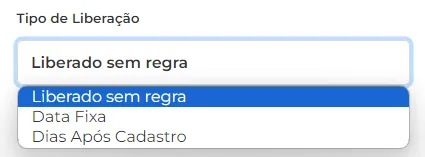 Tipos de liberação de acesso