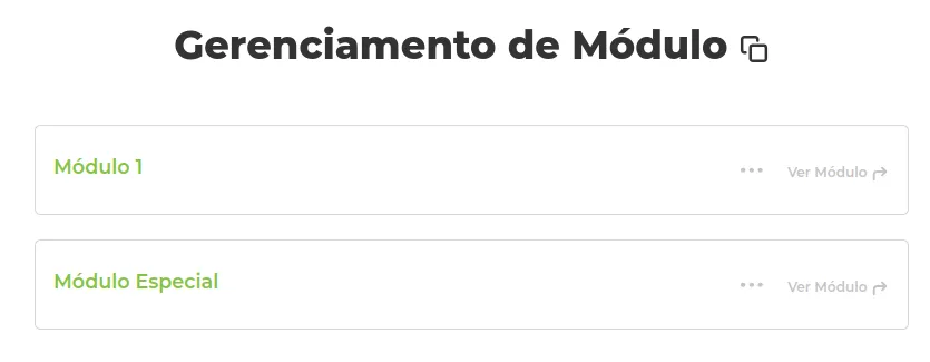 Módulo criado na lista