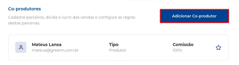 Botão Adicionar Co-produtor