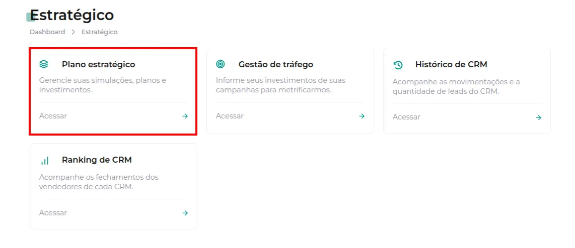 Opção Plano Estratégico