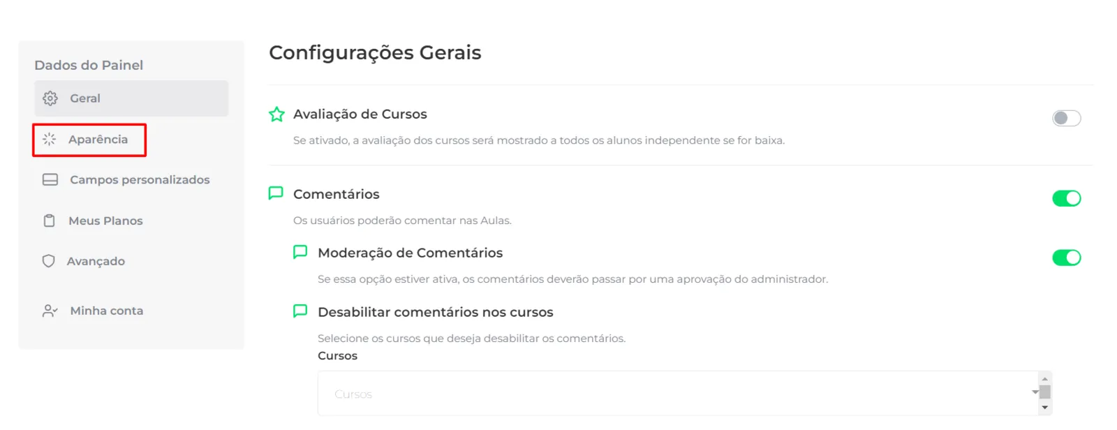 Aba Aparência