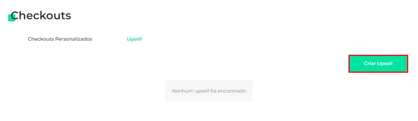 Botão Criar Upsell