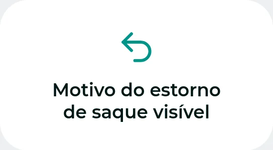 O motivo do estorno de saque aparece para o produtor